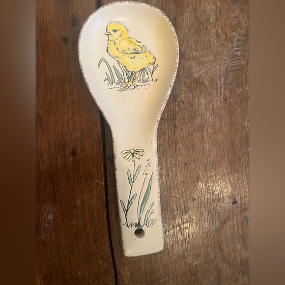 Yellow Bird Ceramic Spoon Rest - Picture 1 of 2